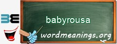 WordMeaning blackboard for babyrousa